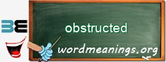 WordMeaning blackboard for obstructed